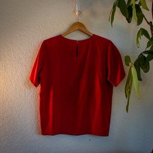 Red Silk House Blouse